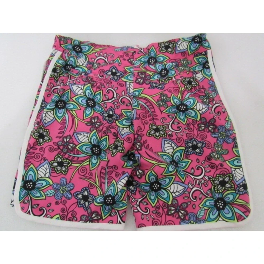 REI‎ Girls Shorts XL/18 EUC Bright Tropical Multi-Color Pink Floral Print